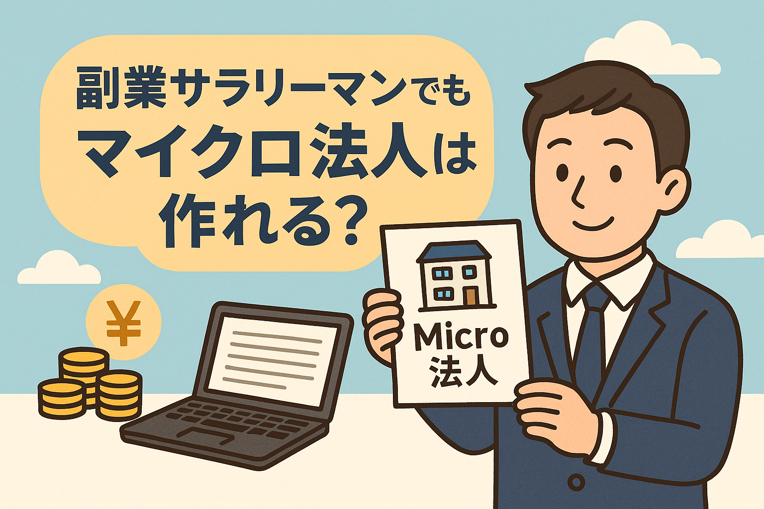 副業サラリーマンがマイクロ法人を検討するメリットとデメリット