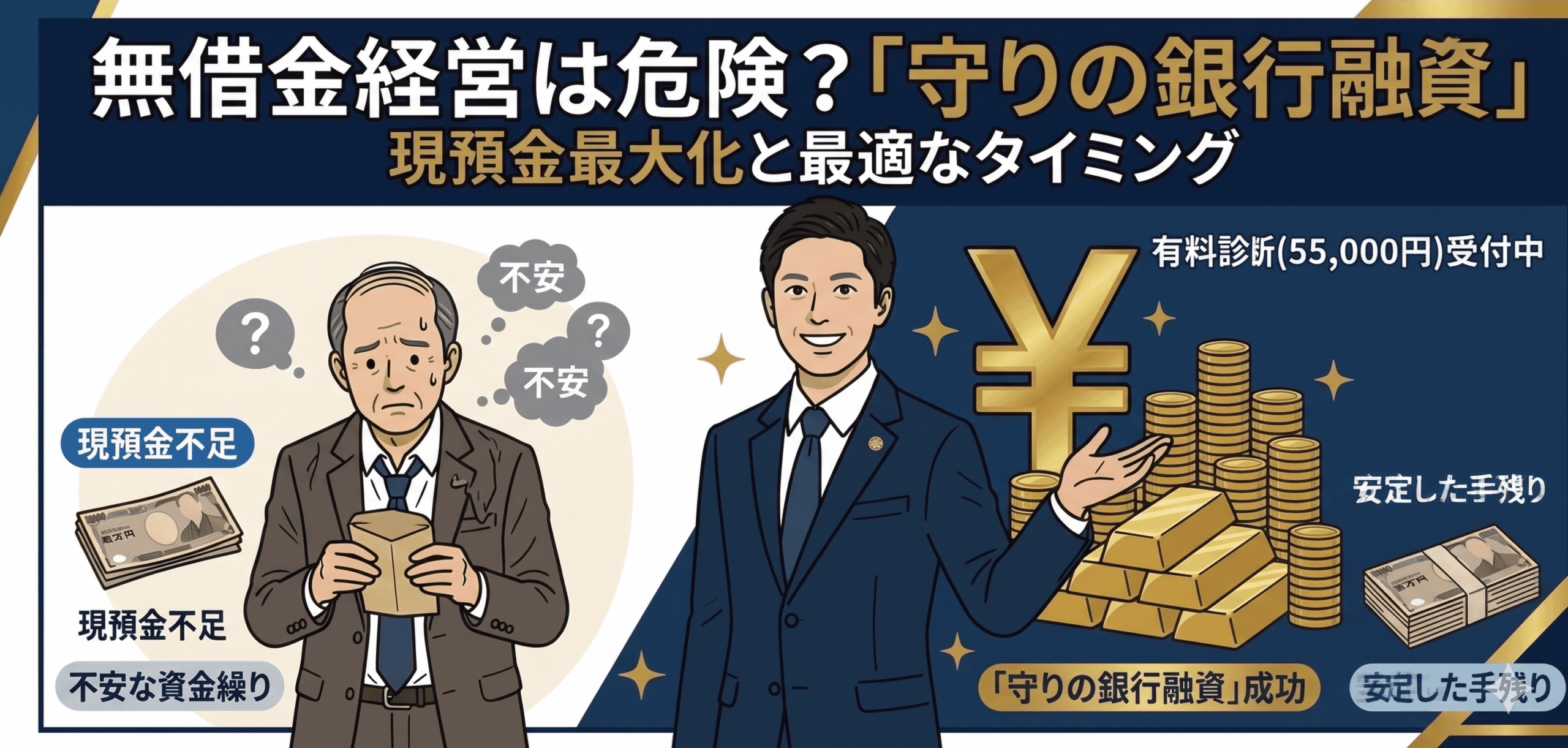 無借金経営は危険？銀行融資はいつ受けるべきか