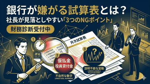 銀行が嫌がる試算表とは?社長が見落としやすい3つのポイント