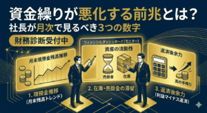 資金繰りが悪化する前兆とは？社長が月次で見るべき3つの数字