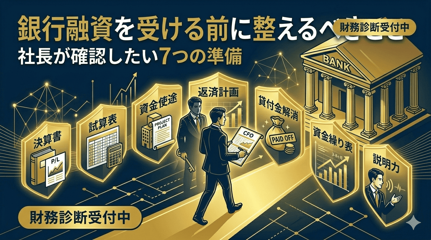 銀行融資を受ける前に整えるべきこと|社長が確認したい7つの準備